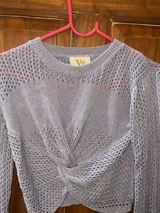 Vyl Knit Top with Twist Detail