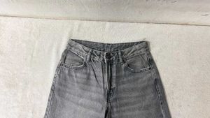 Gray Wide Leg Jeans