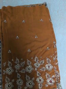 Embroidered Silk Saree