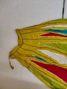 Vibrant Patchwork Ethnic Skirt