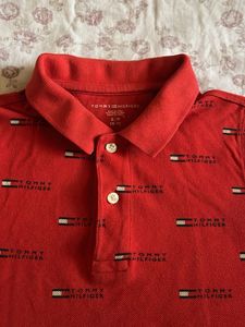 Tommy Hilfiger Red Logo Polo Shirt