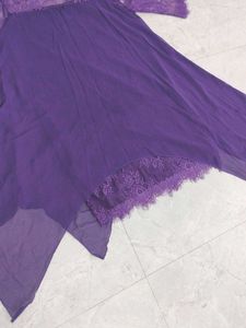 Elegant Purple Lace Gown