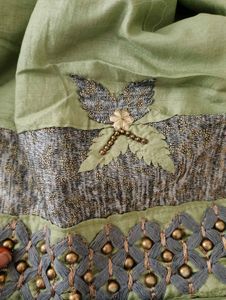 Elegant Green Embroidered Saree