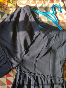 Indya Navy Georgette Tiered Sharara