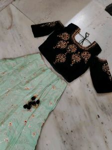 Elegant Mint Green Lehenga choli set
