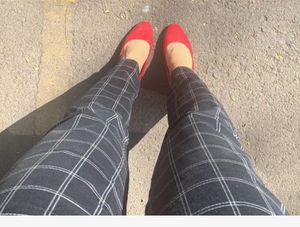 Gap Checkered Black Pants