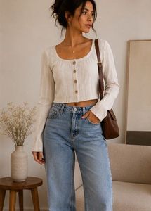 White crop top