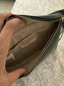 Chic Black Croc Embossed Waist Bag