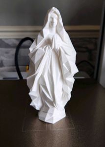 Geometric Saint Mary Statue 3d Printed