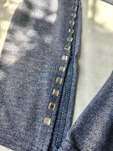Shimmery Blue Top