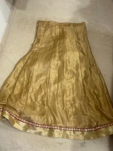 Elegant Golden Skirt with crop top