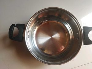 Stainless Steel casorol clear glass lid
