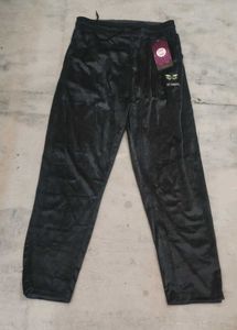 Stylish Black Velvet Track Pants