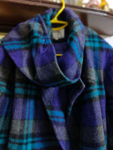 Vintage Plaid Wool Coat
