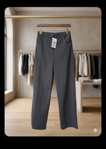 Grey Wide-Leg korean pant