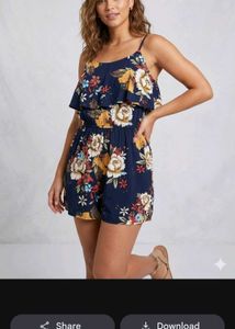 Floral Print Ruffle Romper