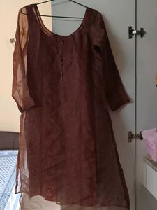 Organza kurta with inner