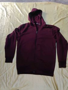 Burgundy Zip-Up woolen Hoodie🥼