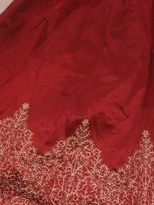 Royal Maroon Ethnic Gown with Golden Work