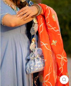 Elegant Blue Anarkali Suit with Dupatta XXL