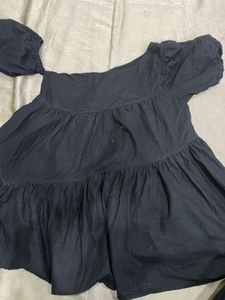 Chic Black Tiered Mini Dress