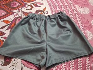 Beige High-Waisted Shorts