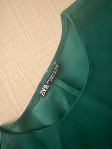 Elegant Teal Long-Sleeve Mini Dress