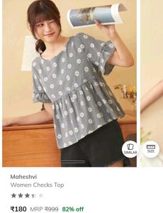 brand new Ajio Floral Print Peplum Top