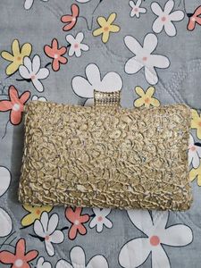 Elegant Gold Clutch Bag