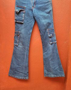 Flared Cargo Jeans