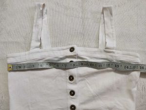 White Button-Up Crop Top