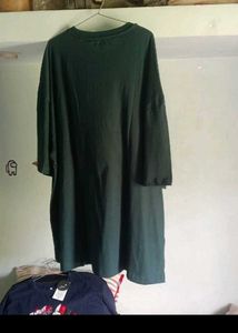 Dark Green Olive Print T-Shirt