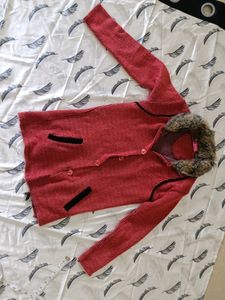 Sweater With Fur Design On Color
