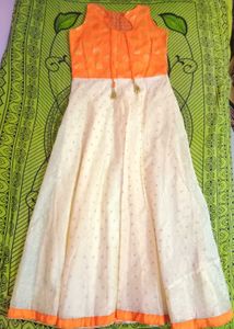 Orange Anarkali Gown