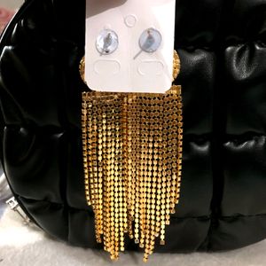 Golden Zircon Earrings