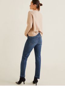 MANGO Ripped Blue Jeans