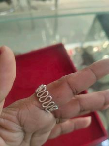 pure Silver Tone Heart Ring
