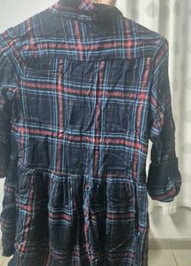 Max Chic Plaid Tiered Dress