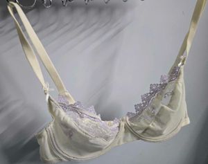 Sheer Lace Trim Bra