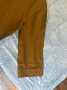H&amp;m Mustard  Collared Long Sleeve Top