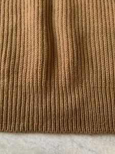 Brown Ribbed Turtleneck Sleeveless Sweater