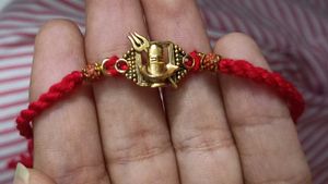 Shiva Trishul Rakhi Bracelet