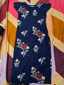 Beautiful Navy Blue Floral Kurti