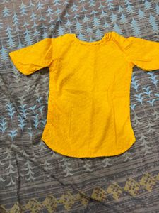 Vibrant Yellow Textured Blouse