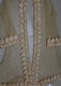 Beautiful Net Gown With Coaty