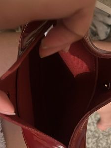 Chic Red Patent Leather Hobo Bag