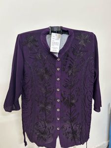 Embroidered Purple Kurta