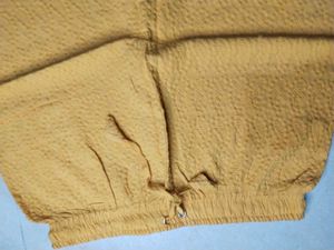 Elegant Mustard Cotton Palazzo with Chikankari Emb