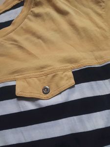 Striped T-Shirt with Pocket Detail
