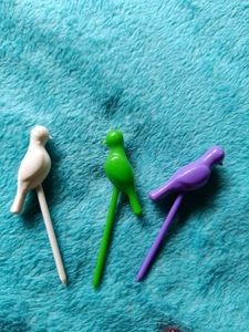 Fruit Fork Decorative Bird Tree Set for Lunch Dese